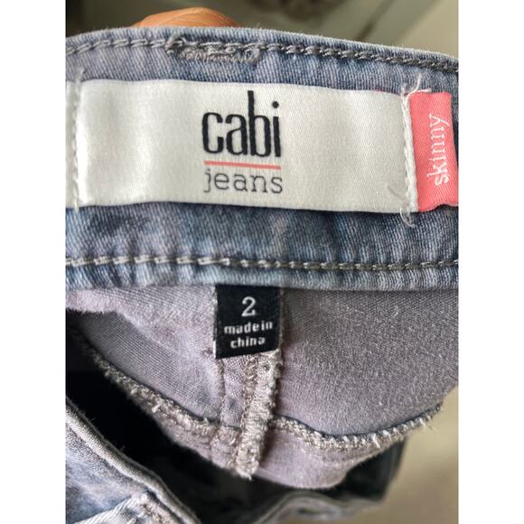 Cabi Tie Dye Skinny Denim Jeans Size 2 - Picture 6 of 13